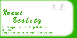 noemi beslity business card